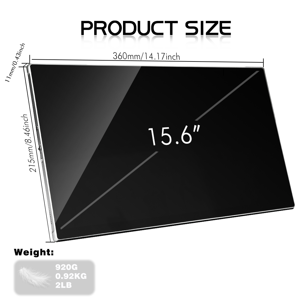 15.6 inch HDR thin 4K portable touch screen dual monitor