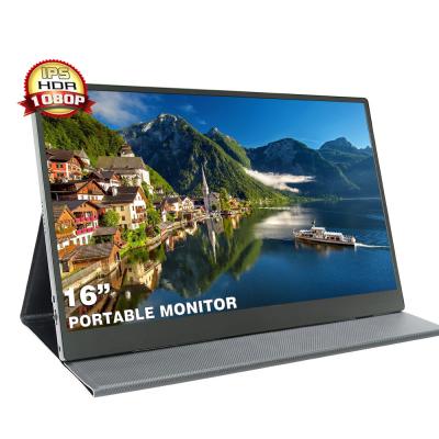 16 inch 1080P type-c HDMI interface ips portable built in speakers dual screen monitor for laptop